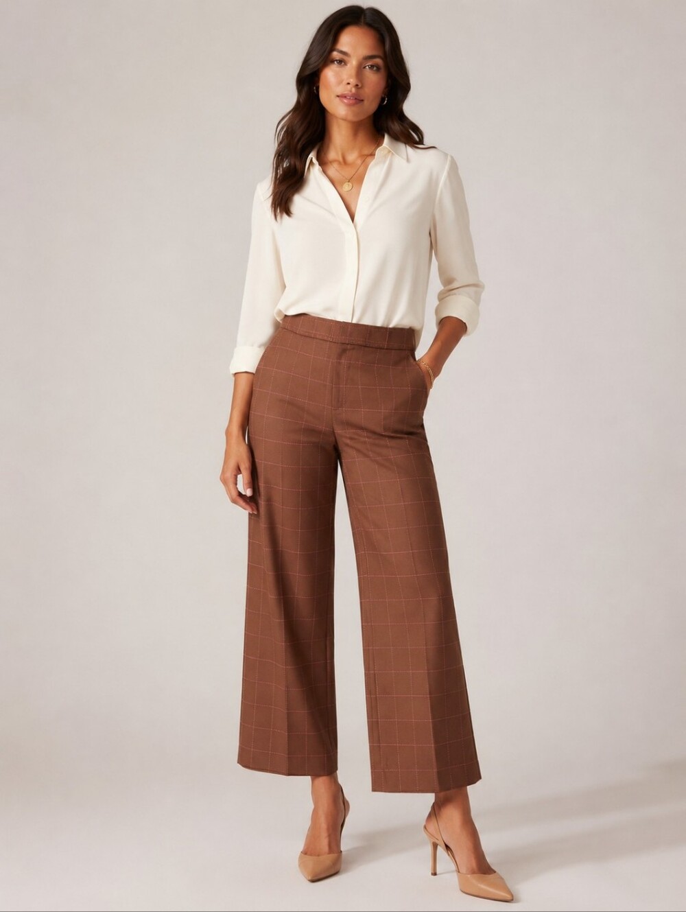 ❤️ LILLY PULITZER 90's VINTAGE HIGH RISE WIDE LEG WOOL ANKLE PANTS, 12 (31)